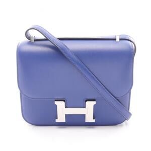 Hermes Constance 3 Mini Shoulder Bag/Handbag, Leather, Tadelakt, Women's, Blue